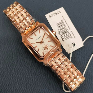 Tory Burch Robinson White Dial Rose Gold Steel Strap Watch for Women - TBW1502 Authentic Buy Shop Now