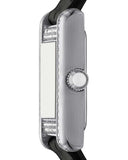 Emporio Armani Classic Crystals Silver Dial Black Leather Strap Watch for Women - AR11660 Authentic Buy Shop Now