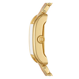 Tory Burch Eleanor White Dial Tri Tone Steel Strap Watch for Women - TBW1078 Authentic Buy Shop Now