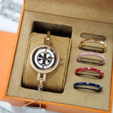 Tory Burch Riva Gold Dial Gold Steel Strap Watch for Women - TBW4029 Authentic Buy Shop Now