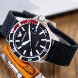 Emporio Armani Diver Black Dial Black Silicon Strap Watch for Men - AR11341 Authentic Buy Shop Now