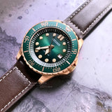 Citizen Mechanical Automatic Green Dial Brown Leather Strap Watch for Men - NJ0173-18X Authentic Buy Shop Now
