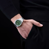 D1 Milano Ultra Thin Moss Green Dial Silver Steel Strap Watch for Men - D1-UTBJ06 Authentic Buy Shop Now