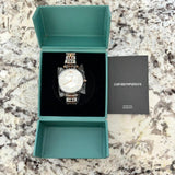 Emporio Armani Gianni T Bar Silver Dial Two Tone Steel Strap Watch for Women - AR11537 Authentic Buy Shop Now