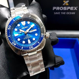 Seiko Prospex Save The Ocean Diver's Automatic Blue Dial Silver Steel Strap Watch for Men - SRPD21J1 Authentic Buy Shop Now