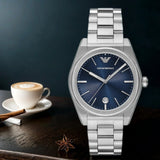 Emporio Armani Frederico Analog Blue Dial Silver Steel Strap Watch for Men - AR11620 Authentic Buy Shop Now