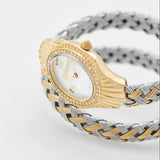 Just Cavalli Twined Mother of Pearl Dial Two Tone Steel Strap Watch for Women - JC1L305M0055 Authentic Buy Shop Now