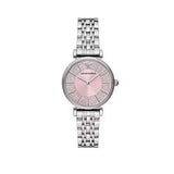 Emporio Armani Gianni T-Bar Pink Dial Silver Steel Strap Watch for Women - AR11686 Authentic Buy Shop Now