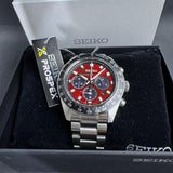 Seiko Prospex US Special Edition Speedtimer Solar Chronograph Red Dial Silver Steel Strap Watch for Men - SSC927 Authentic Buy Shop Now