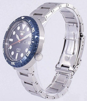 Seiko 5 Sports Automatic Blue Dial Silver Steel Strap Watch for Men - SRPC63J1 Authentic Buy Shop Now