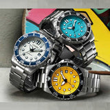 Citizen Mechanical Automatic Yellow Dial Silver Steel Strap Watch for Men - NJ0170-83Z Authentic Buy Shop Now