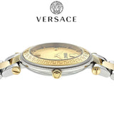 Versace Reve Analog Gold Dial Two Tone Steel Strap Watch for Women - VE8B00324 Authentic Buy Shop Now