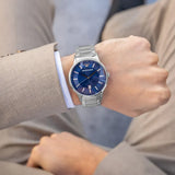 Emporio Armani Renato Blue Dial Silver Steel Strap Watch for Men - AR11180 Authentic Buy Shop Now