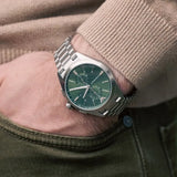 Emporio Armani Frederico Analog Green Dial Silver Steel Strap Watch for Men - AR11621 Authentic Buy Shop Now