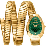 Just Cavalli Serpente Metallica Green Dial Gold Steel Strap Watch for Women - JC1L208M0045 Authentic Buy Shop Now