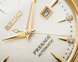 Seiko Presage Cocktail Time Automatic Diamonds White Dial Two Tone Steel Strap Watch for Women - SRE010J1 Authentic Buy Shop Now
