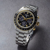 Seiko Prospex Speedtimer Solar Chronograph Black Dial Silver Steel Strap Watch for Men - SSC941 Authentic Buy Shop Now