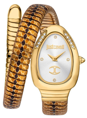 Just Cavalli Cosenza Silver Dial Gold Steel Strap Watch for Women - JC1L251M0025 Authentic Buy Shop Now