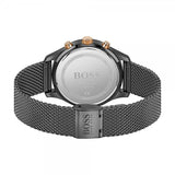 Hugo Boss Skytraveller Chronograph Black Dial Black Mesh Strap Watch for Men - 1514150 Authentic Buy Shop Now