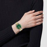 Versace Reve Analog Green Dial Two Tone Steel Strap Watch for Women - VE8B00524 Authentic Buy Shop Now