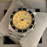 Citizen Mechanical Automatic Yellow Dial Silver Steel Strap Watch for Men - NJ0170-83Z Authentic Buy Shop Now
