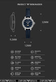 Emporio Armani Mia Moonphase Blue Dial Blue Leather Strap Watch for Women - AR11629 Authentic Buy Shop Now
