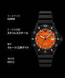 Emporio Armani World Explorer Orange Dial Black Silicone Strap Watch for Men - AR11684 Authentic Buy Shop Now