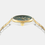 Versace V-Auria Quartz Green Dial Two Tone Steel Strap Watch for Men - VE0F00425 Authentic Buy Shop Now