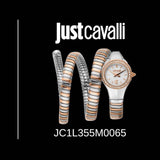 Just Cavalli Vita White Dial Two Tone Steel Strap Watch for Women - JC1L355M0065 Authentic Buy Shop Now