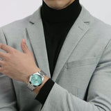 Hugo Boss Strike Turquoise Blue Dial Silver Steel Strap Watch for Men - 1514171 Authentic Buy Shop Now