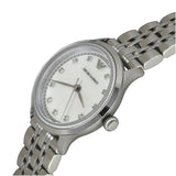 Emporio Armani Alpha Mother of Pearl Dial Silver Steel Strap Watch for Women - AR1803 Authentic Buy Shop Now