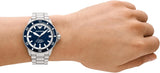 Emporio Armani cBlue Dial Silver Steel Strap Watch for Men - AR60079 Authentic Buy Shop Now