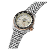 Seiko 5 GMT Sport Asia Exclusive Limited Edition Off White Dial Silver Steel Strap Watch for Men - SSK046K1 Authentic Buy Shop Now