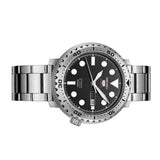 Seiko 5 Sports Automatic Black Dial Silver Steel Strap Watch for Men - SRPC61J1 Authentic Buy Shop Now