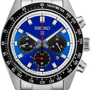 Seiko Speedtimer Solar US Special Edition Blue Dial Silver Steel Strap Watch for Men - SSC931 Authentic Buy Shop Now