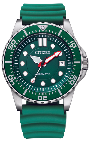 Citizen Mechanical Automatic Green Dial Green Rubber Strap Watch for Men - NJ0129-10X Authentic Buy Shop Now