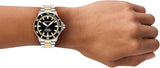 Emporio Armani Sea Explorer Black Dial Two Tone Steel Strap Watch for Men - AR60089 Authentic Buy Shop Now