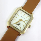 Tory Burch Robinson White Dial Brown Leather Strap Watch for Women - TBW1503 Authentic Buy Shop Now