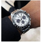 Seiko Prospex Speedtimer Solar Chronograph White Dial Silver Steel Strap Watch for Men - SSC813 Authentic Buy Shop Now