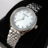 Emporio Armani Alpha Mother of Pearl Dial Silver Steel Strap Watch for Women - AR1803 Authentic Buy Shop Now