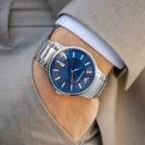 Emporio Armani Renato Blue Dial Silver Steel Strap Watch for Men - AR11180 Authentic Buy Shop Now