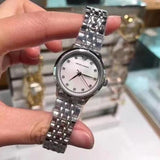 Emporio Armani Alpha Mother of Pearl Dial Silver Steel Strap Watch for Women - AR1803 Authentic Buy Shop Now