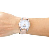 Emporio Armani Tazio Mother of Pearl Dial Pink Leather Strap Watch for Women - AR6133 Authentic Buy Shop Now
