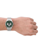 Emporio Armani Antonio Chronograph Green Dial Silver Steel Strap Watch for Men - AR11581 Authentic Buy Shop Now