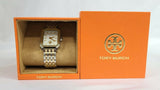 Tory Burch Robinson White Dial Two Tone Steel Strap Watch for Women - TBW1501 Authentic Buy Shop Now