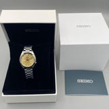 Seiko 5 Sports SNXS Automatic Gold Dial Silver Steel Strap Watch for Men - SRPL59K1 Authentic Buy Shop Now
