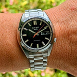 Seiko 5 Sports SNXS Series Automatic Black Dial Silver Steel Strap Watch for Men - SRPK89K1 Authentic Buy Shop Now