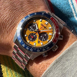 Seiko Prospex Solar Chronograph 1969 Re-interpretation Orange Dial Silver Steel Strap Watch for Men - SSC947 Authentic Buy Shop Now