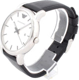 Emporio Armani Luigi White Dial Black Leather Strap Watch for Men - AR1694 Authentic Buy Shop Now