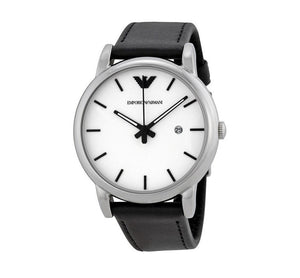 Emporio Armani Luigi White Dial Black Leather Strap Watch for Men - AR1694 Authentic Buy Shop Now